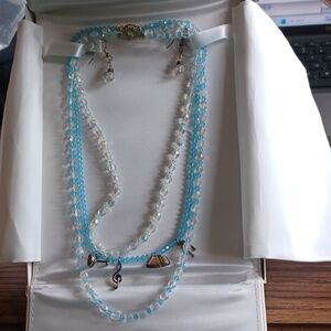 Lawrence Welk Milestones & Memories Sterling Silver Charms Necklace Set